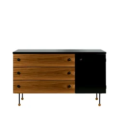 GUBI 62 Dresser, American walnut, 3 drawers Brown