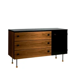 GUBI 62 Dresser, American walnut, 3 drawers Brown