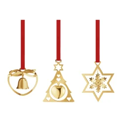 Georg Jensen 2024 miniature mobile 3 pieces, Gold-plated Gold-coloured Clearance