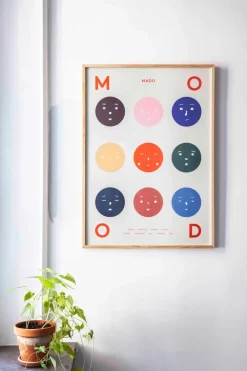 Paper Collective 9 Moods poster, 70x100 cm Multi