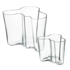 Iittala Aalto duo vase, clear Transparent Outlet
