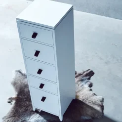 Mavis Abisko chest of drawers, , concrete top, 6 drawers White Sale