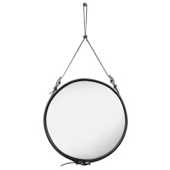 GUBI Adnet Circulaire mirror M, black Silver-colouredBlack New