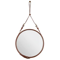 GUBI Adnet Circulaire mirror M, brown BrownSilver-coloured New