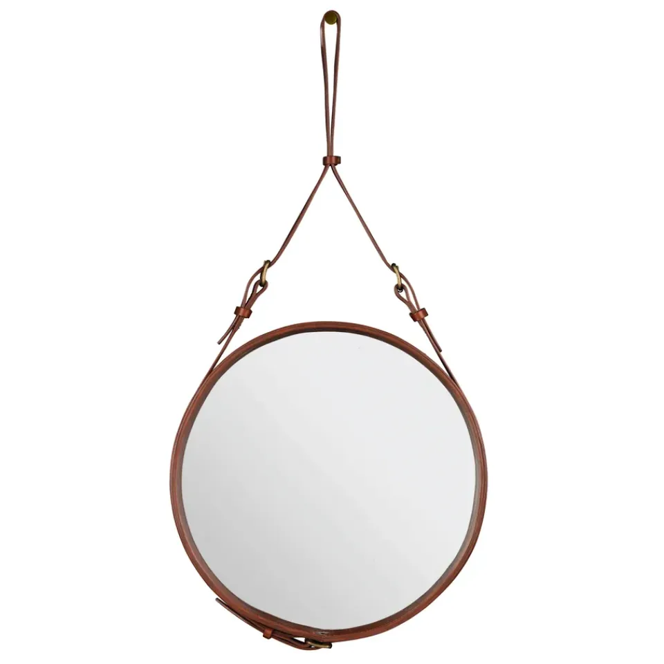 GUBI Adnet Circulaire mirror M, brown BrownSilver-coloured New