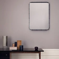 GUBI Adnet rectangular mirror, , large Brown Hot