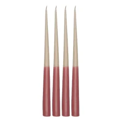 Scandi Essentials Affinity two-toned long candles 4 pack 32 cm, -red Beige Outlet