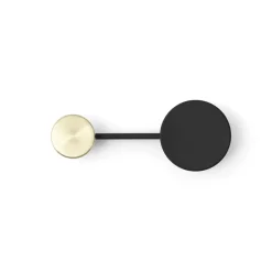 Audo Copenhagen Afteroom clothes hanger small, -brass Black Clearance