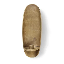 Ferm Living Agapé wall-mounted candlestick, Brass finish Gold-coloured Hot