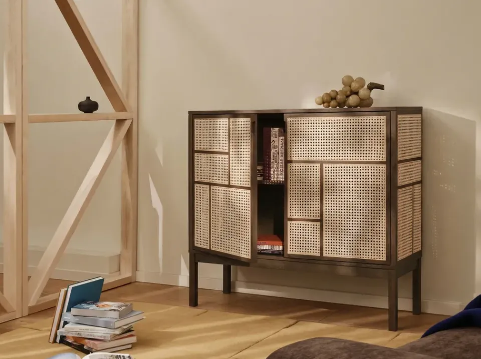 Design House Stockholm Air side table, Dark oak, 120x110 cm, with legs Brown Outlet