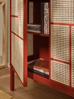 Design House Stockholm Air side table, , 120x110 cm, with legs Red Hot