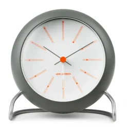 Arne Jacobsen Clocks AJ Bankers table clock Ø11 cm, Dark Grey