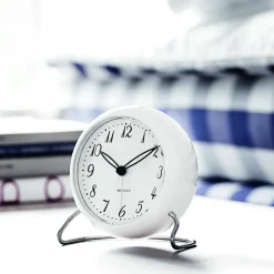 Arne Jacobsen Clocks AJ LK table clock, White Hot