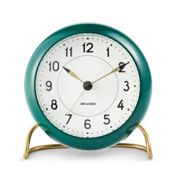 Arne Jacobsen Clocks AJ Station table clock green, green GreenGold-coloured Sale