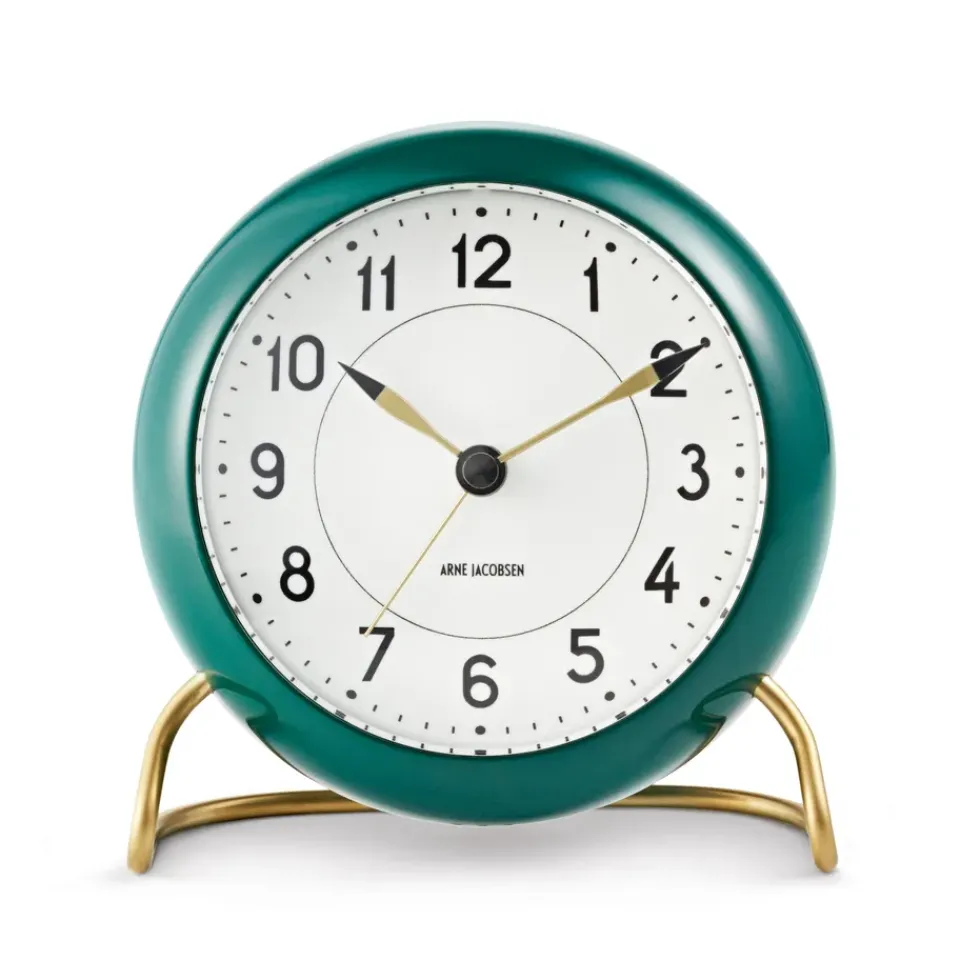 Arne Jacobsen Clocks AJ Station table clock green, green GreenGold-coloured Sale
