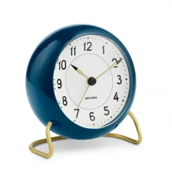 Arne Jacobsen Clocks AJ Station table clock petrol blue, petrol blue BlueWhite Online