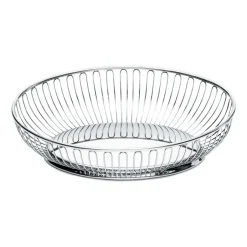 Alessi wire basket oval 20x28 cm, Stainless steel Silver-coloured New