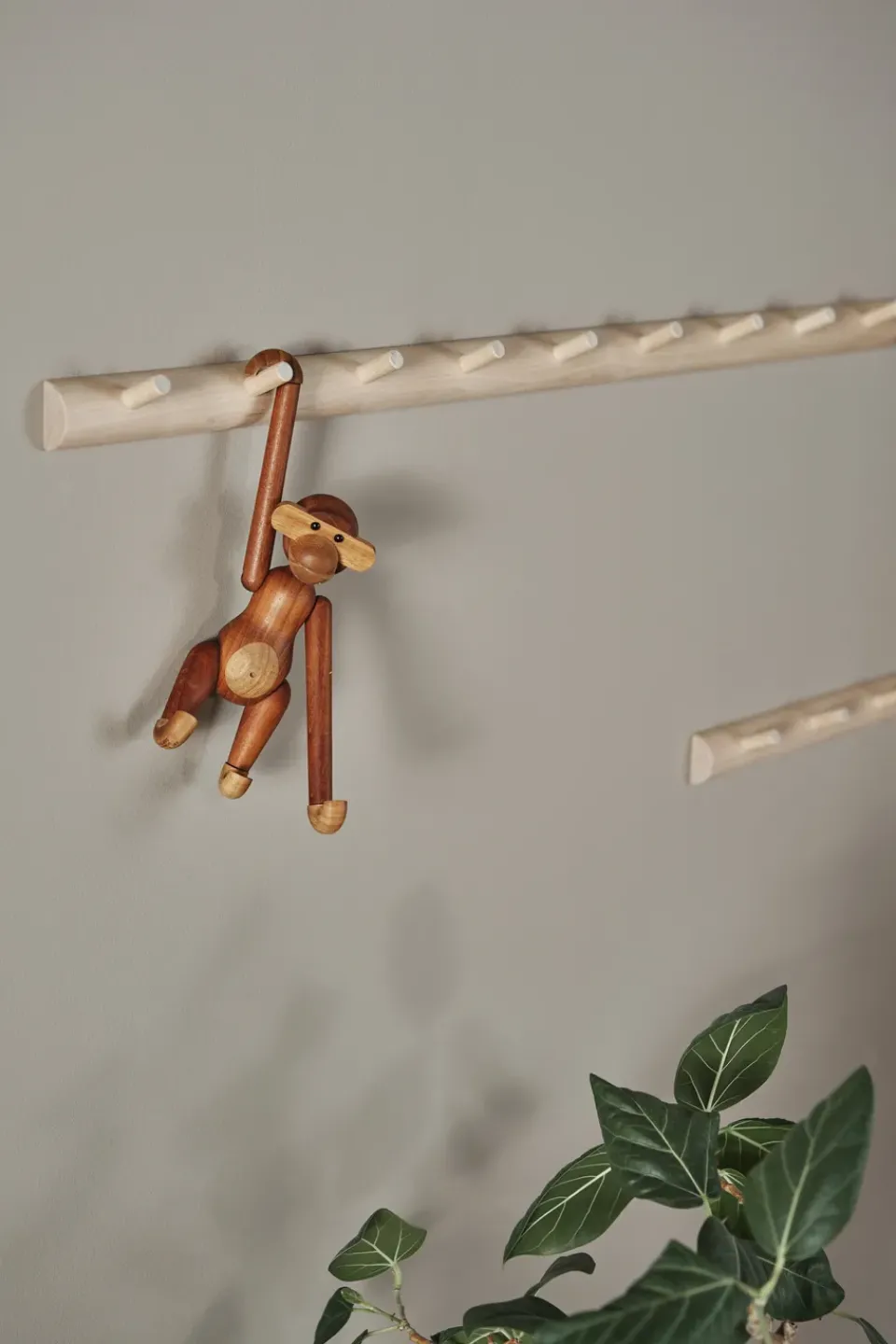 1898 Allsarp hook rack 5 hooks, Oak Beige Sale