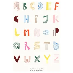 Paper Collective Alphabet Spaghetti ENG -colour poster , 50x70 cm Multi Online