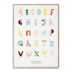 Paper Collective Alphabet Spaghetti ENG -colour poster , 50x70 cm Multi Online