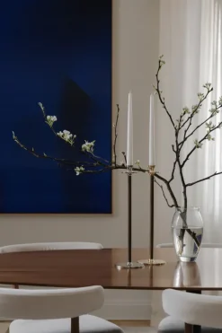 Hilke Collection Alto Basso candle sticks, Nickel-plated brass Silver-coloured Online