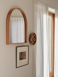 Broste Copenhagen Alva mirror 62x68 cm, Oak Brown
