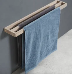 Andersen Furniture Andersen towel rack double 73,5 cm, Lacquered oak Brown Discount