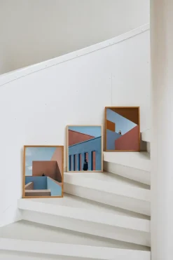Paper Collective Angular Afternoon poster, 30x40 cm RedBlue Sale