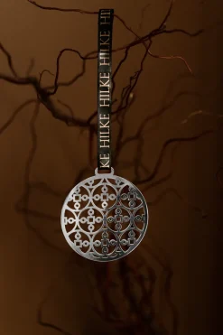 Hilke Collection Anima Gemella 2 tree ornament, Nickel-plated brass Silver-coloured New