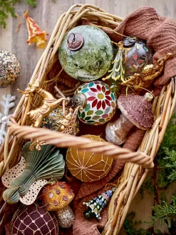 Bloomingville Anisa Christmas ornaments 3 pieces, Brass Gold-coloured Discount