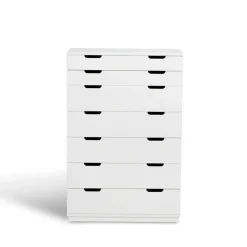 Mavis Aoko chest of 7 drawers, lacquer White Clearance