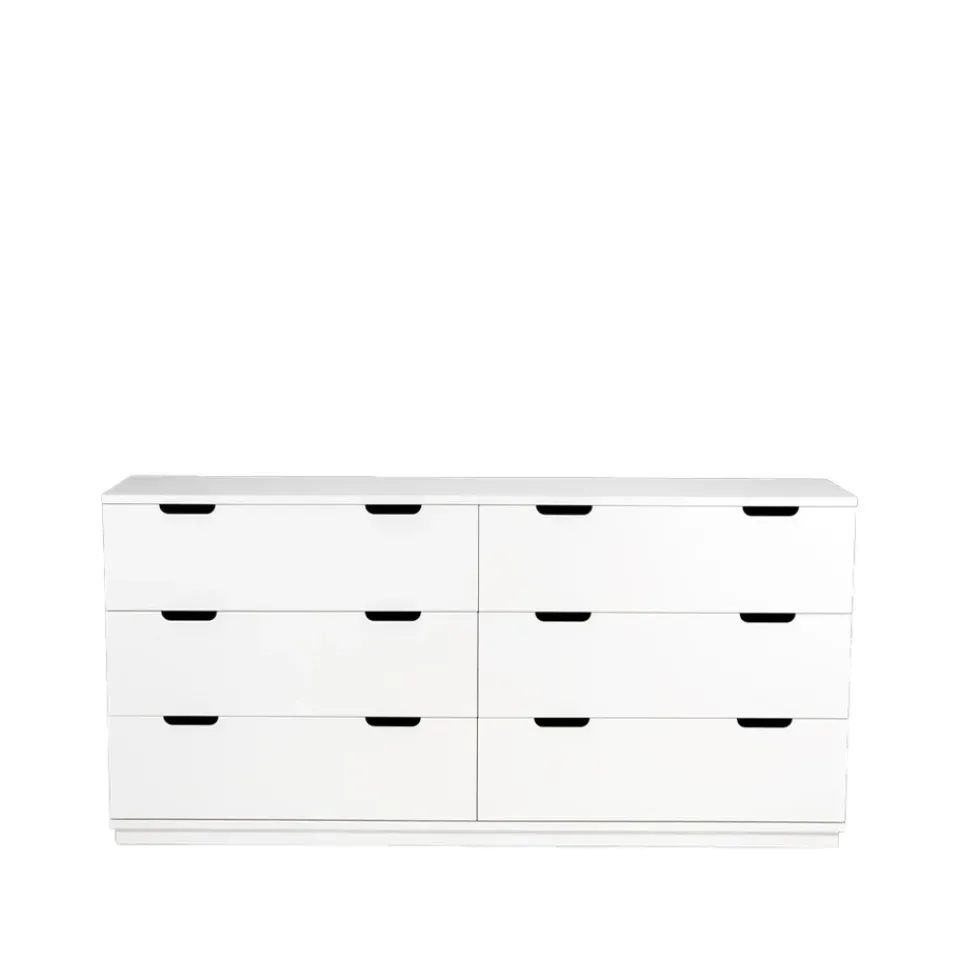 Mavis Aoko dresser double 6 drawers, lacquer White Discount