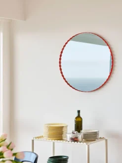 HAY Arcs Mirror mirror Ø60 cm, Red Outlet