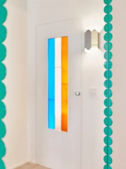 HAY Arcs Mirror Rectangle M mirror 50x133.5 cm, Green Hot
