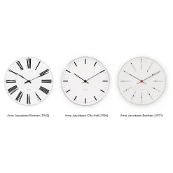 Arne Jacobsen Clocks Arne Jacobsen Bankers wall clock, Ø 290 mm White Outlet