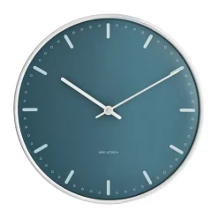 Arne Jacobsen Clocks Arne Jacobsen City Hall, , Ø29 cm Blue New