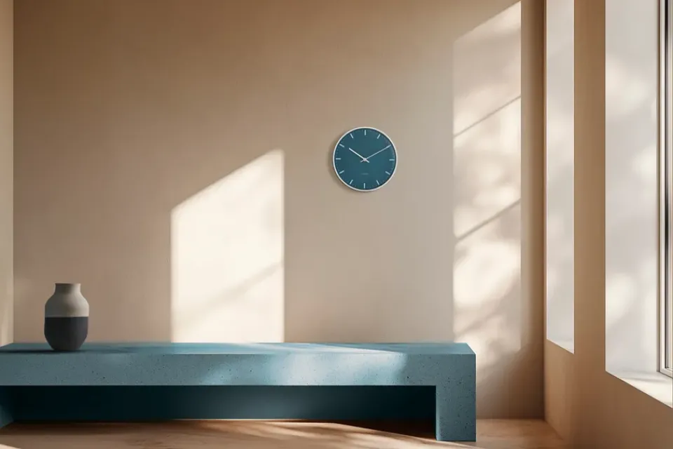 Arne Jacobsen Clocks Arne Jacobsen City Hall, , Ø29 cm Blue New