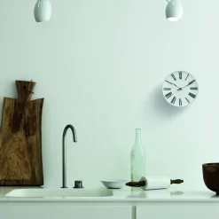 Arne Jacobsen Clocks Arne Jacobsen Roman wall clock, Ø 16 cm BlackWhite Hot