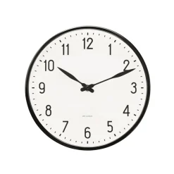 Arne Jacobsen Clocks Arne Jacobsen Station wall clock, 21 cm Black Hot