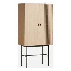 Woud Array cabinet. 80 cm, White pigmented oak BeigeBlack Outlet