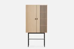 Woud Array cabinet. 80 cm, White pigmented oak BeigeBlack Outlet