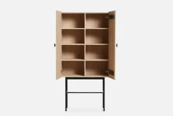 Woud Array cabinet. 80 cm, White pigmented oak BeigeBlack Outlet