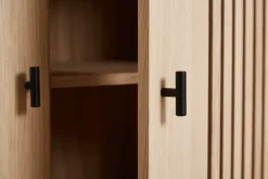 Woud Array cabinet. 80 cm, White pigmented oak BeigeBlack Outlet