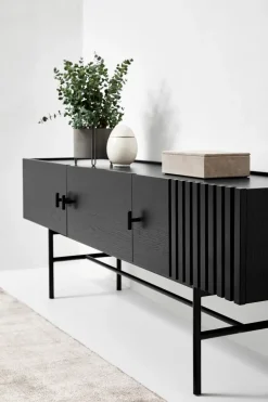 Woud Array side table, low, 150 cm, oak Black Online