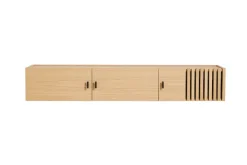 Woud Array sideboard wall-mounted, 150 cm, White pigmented oak BeigeBlack Sale