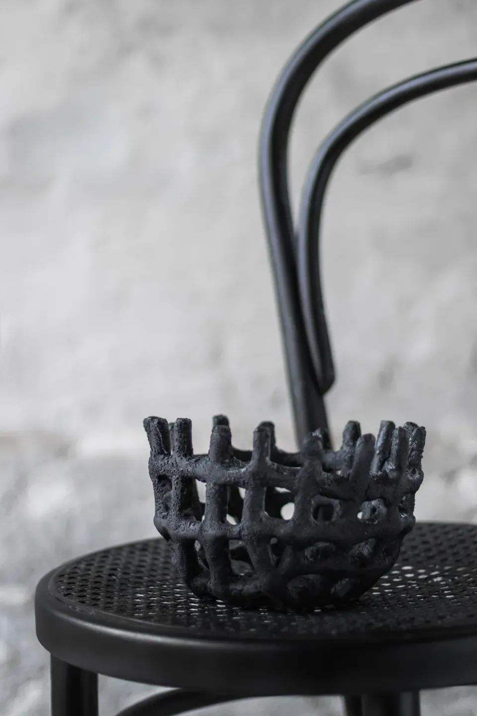 Mette Ditmer Art Piece braided basket, Black New