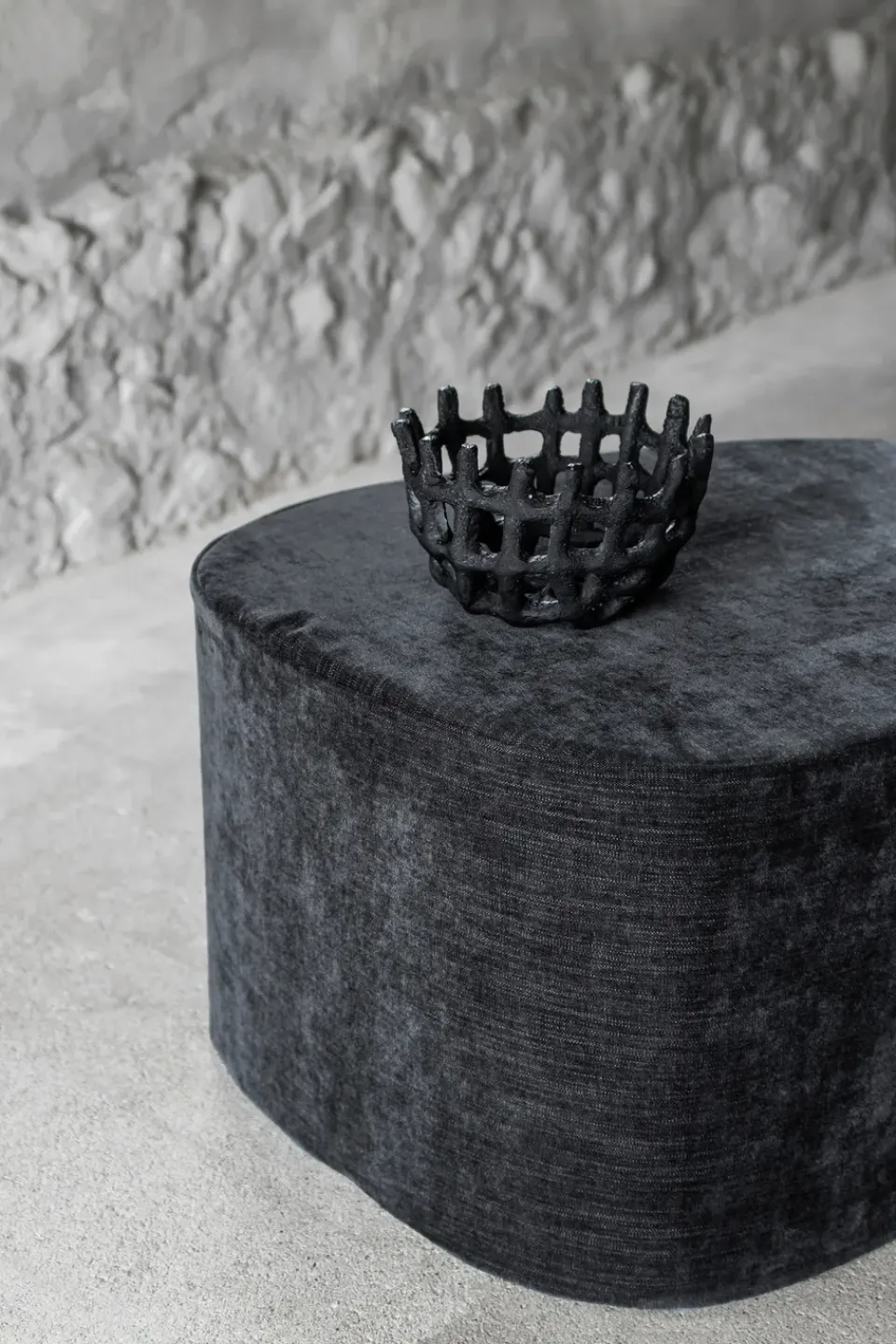 Mette Ditmer Art Piece braided basket, Black New