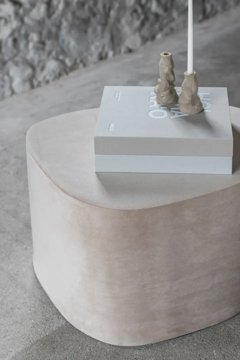 Mette Ditmer Art Piece Liquid candlestick small, Sand Beige Clearance