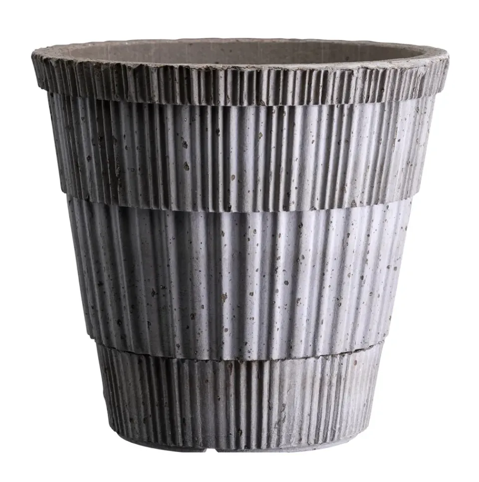 Bergs Potter Atlas raw pot with saucer, , Ø16 cm Grey Online