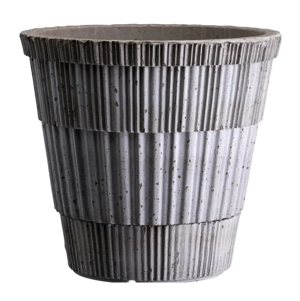 Bergs Potter Atlas raw pot with saucer, , Ø18 cm Grey Online